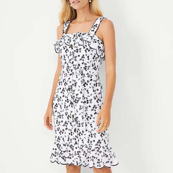 Ann Taylor Dresses & Skirts - Ann Taylor Floral Embroidered Sheath Dress New